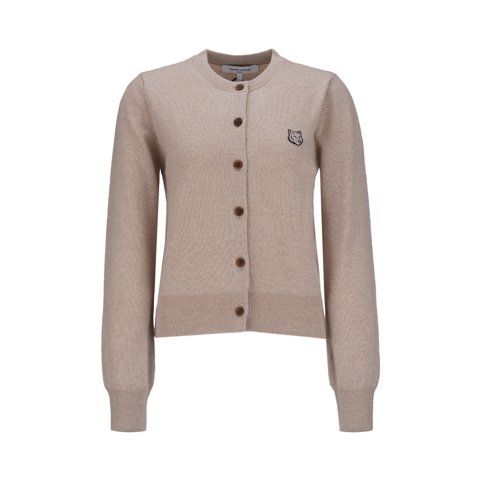 WOMEN TONAL FOX HEAD PATCH REGULAR CARDIGAN.