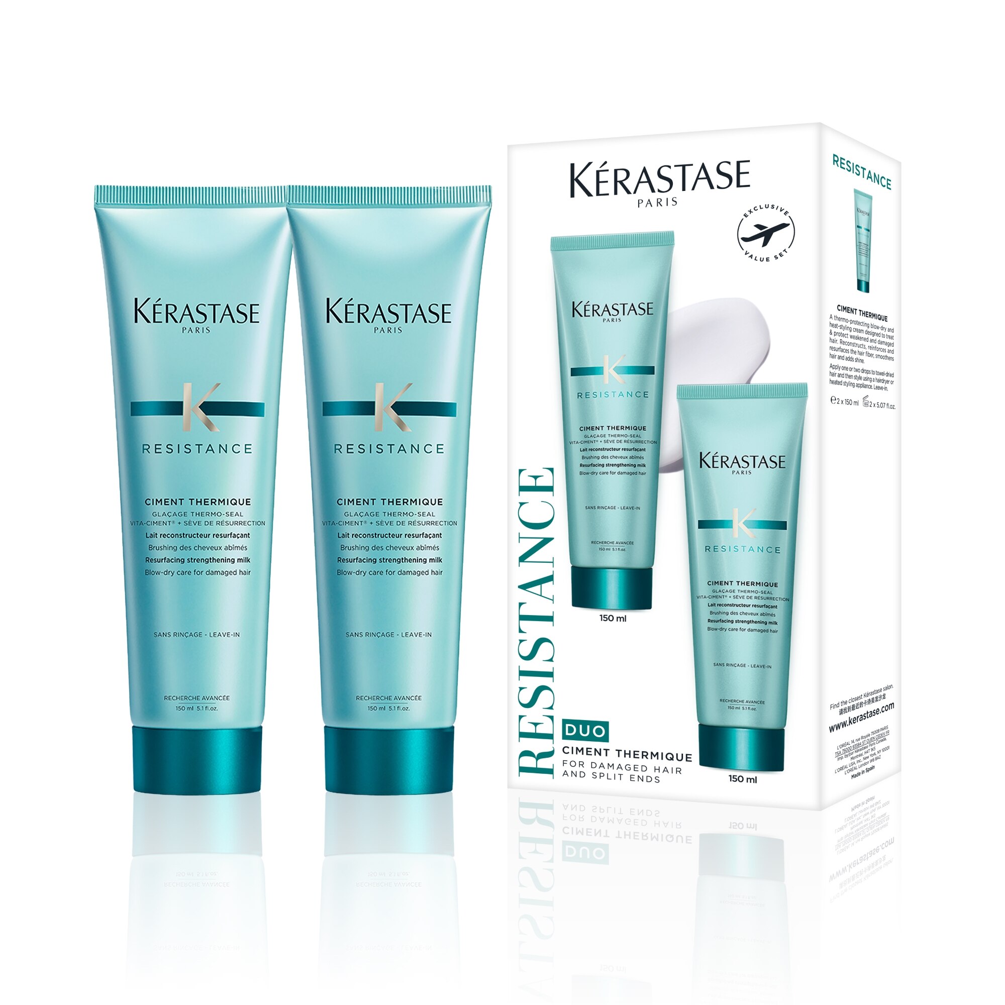 Ciment Thermique Duo 150 mL x 2 - KERASTASE - Beauty