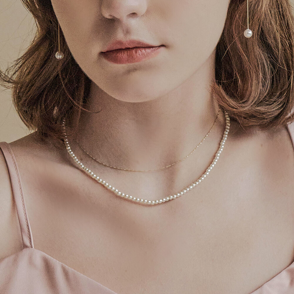 ☆ENGBROX☆ gleam pearl necklace set EBNL22029 미연, 홍은채착용]gleam pearl necklace set - 앵브록스 - 시계
