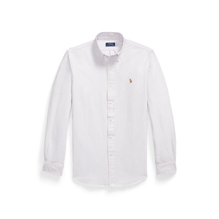 CUSTOM FIT STRIPED OXFORD SHIRT 衬衫_LIGHT LILAC