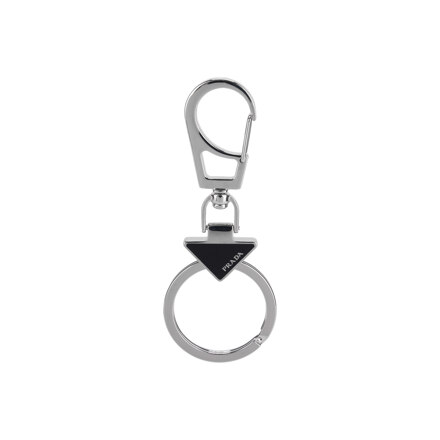 ENAMELED METAL TRIANGLE LOGO KEYCHAIN