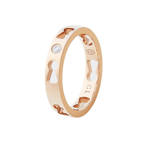 18K ROSE GOLD DIAMOND 1PC 2.3M/M NARROW 4MM - 12