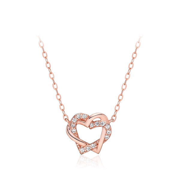 신세계인터넷면세점-다이아미-necklace-더블하트 실버 목걸이