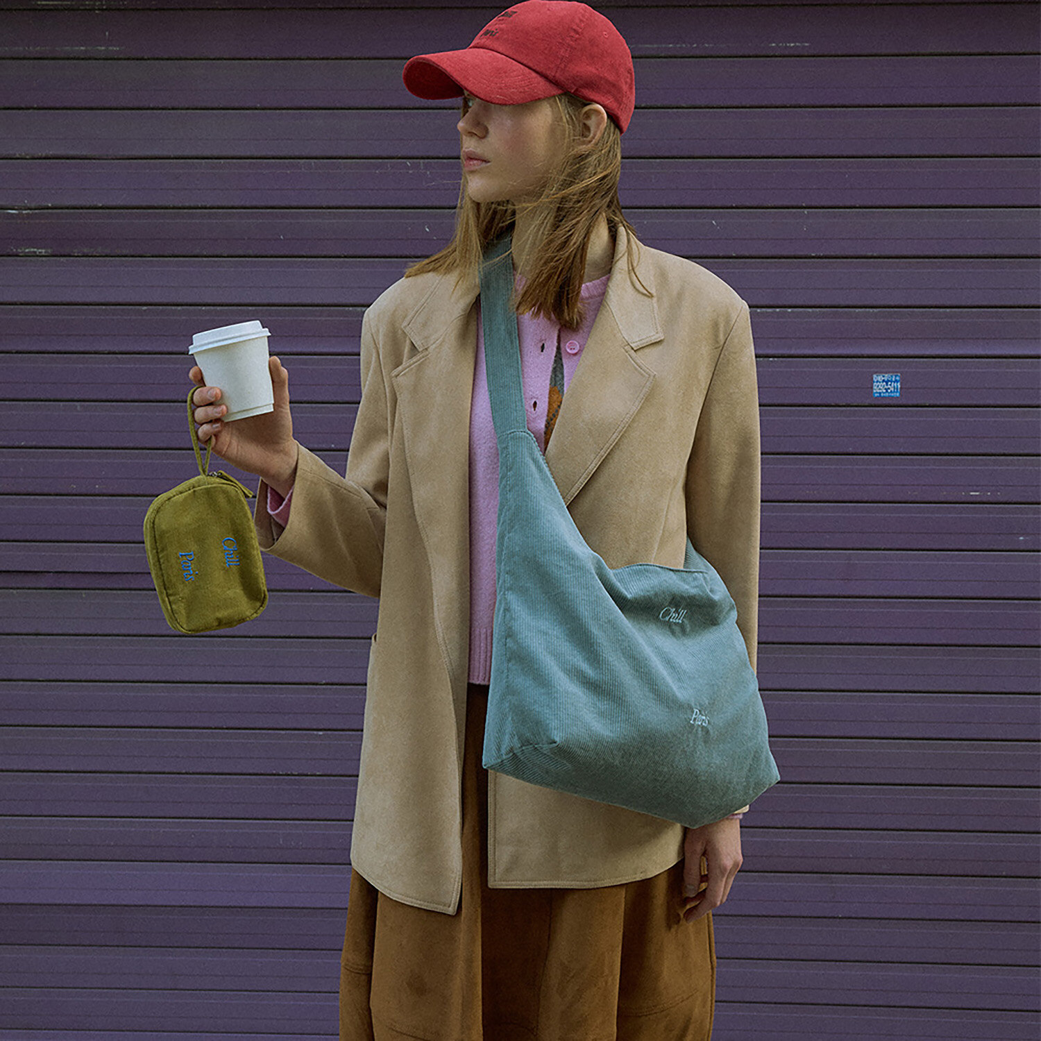 33% 할인) Easy-peasy Corduroy Bag (Misty Blue) (호텔파리칠