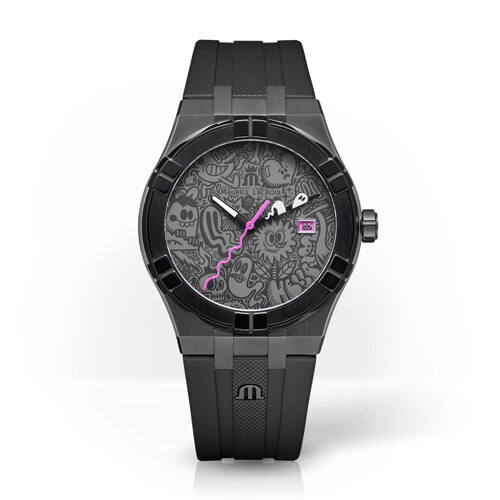 모리스라크로와 아이콘 WOTTO Ltd 쿼츠 40mm 러버밴드 AI1108-PVL20-090-2