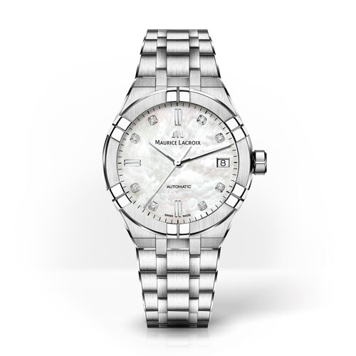 아이콘 데이트 남성용 오토매틱 39mm 메탈밴드 AI6007-SS002-170-1