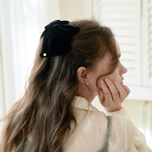 [레드벨벳 슬기 착용]코지 제이드 리본 헤어핀 M Size (Cozy Jade Ribbon Hairpin)