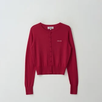 ROLA BASIC ROUND CARDIGAN RED FREE