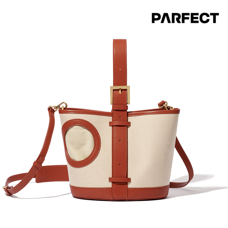 韩际新世界网上免税店-PARFECT-休闲箱包-SOLEIL Golf Bucket Bag Brown 水桶包
