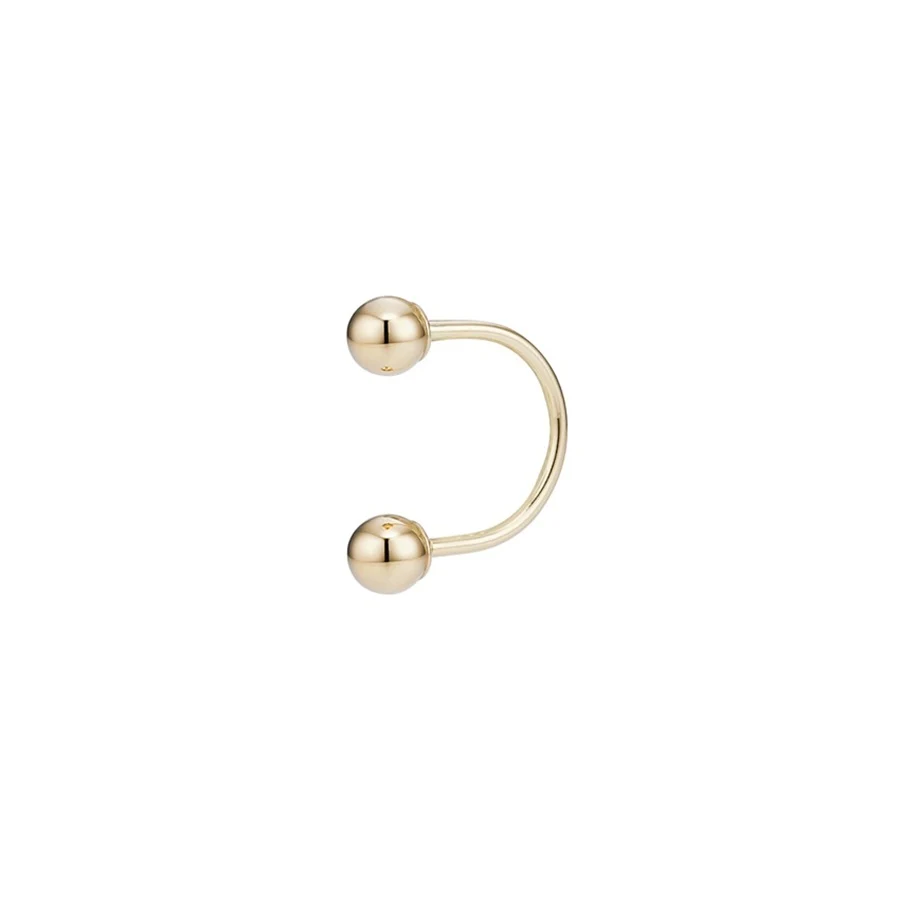 신세계인터넷면세점-멕코이-earring-14k U curve two ball piercing earring 3mm (1EA)
