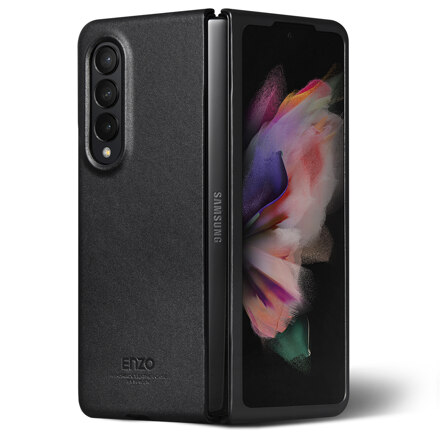 Galaxy Z Fold 3 Natural Leather Case Enzo Black 手机壳