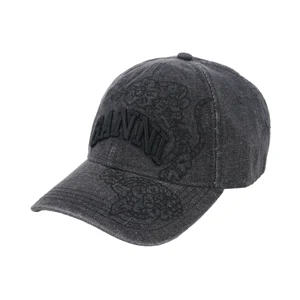 WASHED EMBROIDERY DENIM CAP