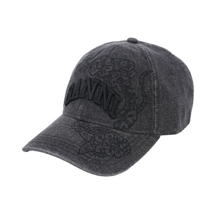 WASHED EMBROIDERY DENIM CAP