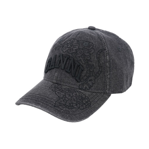 WASHED EMBROIDERY DENIM CAP
