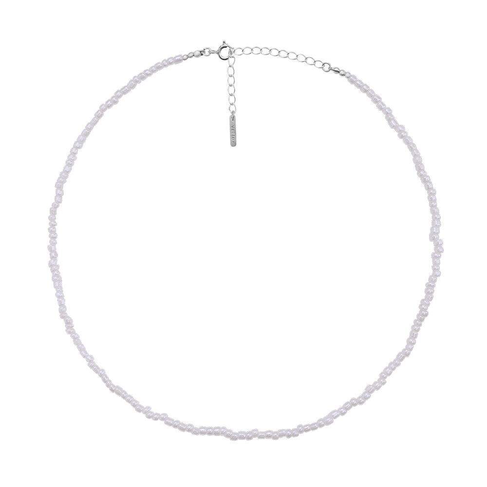 Un.silver.186 / lait necklace