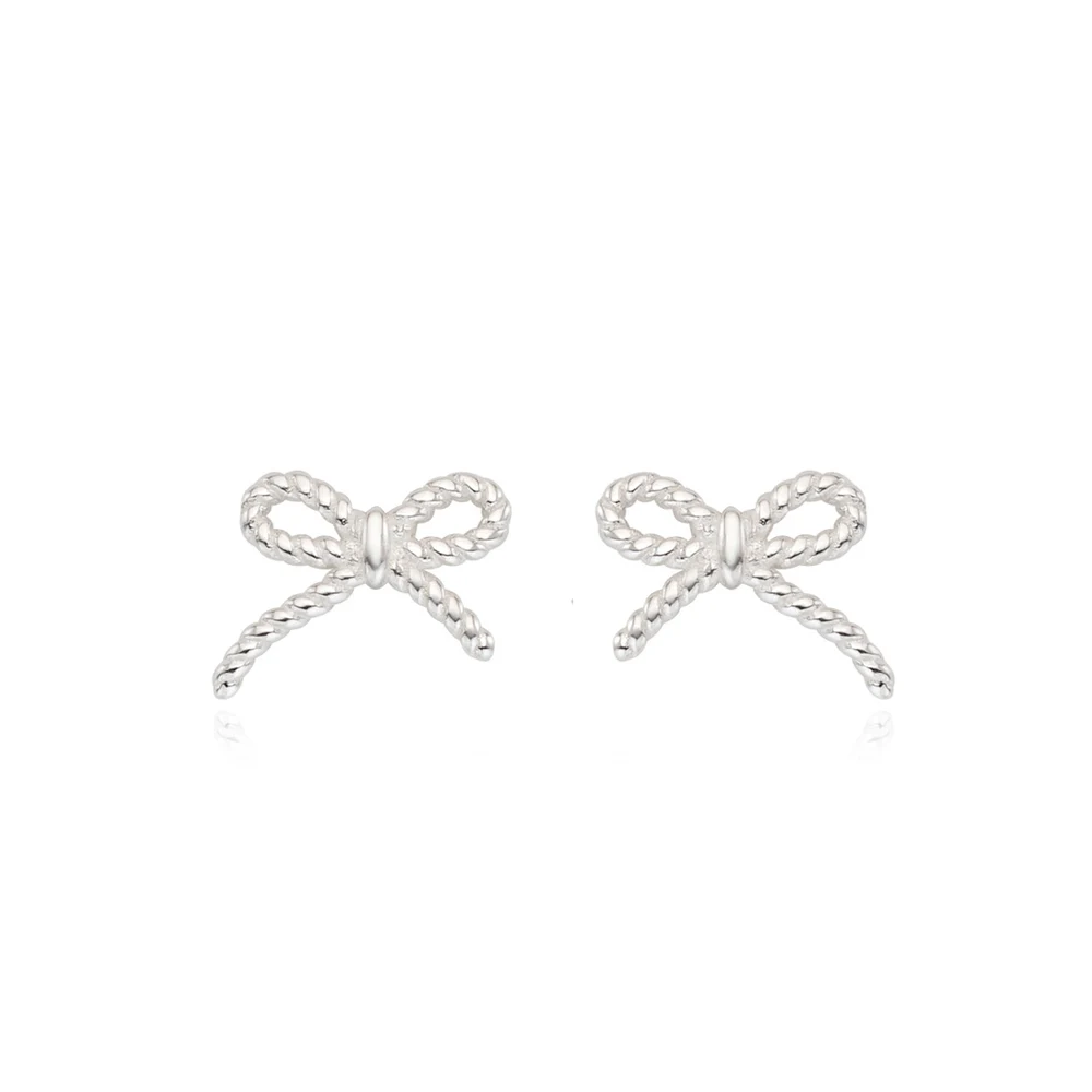 신세계인터넷면세점-이니비니-earring-도트 리본 실버 귀걸이