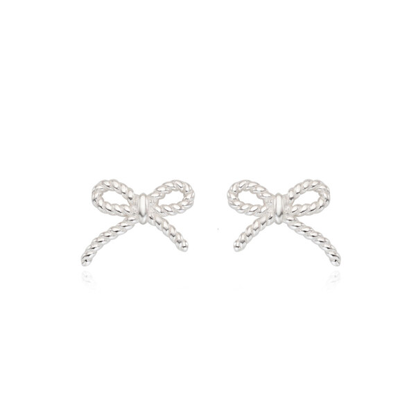 신세계인터넷면세점-이니비니-earring-도트 리본 실버 귀걸이