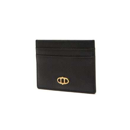 Black Alexandra Leather Slim Cardholder 卡包