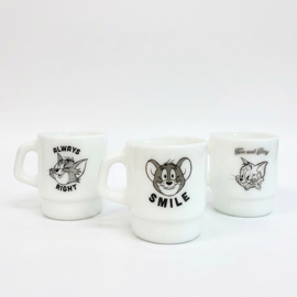 Tom & Jerry Milk Glass Cup (random type)