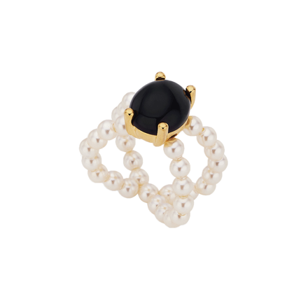 Nonna pearl ring, CAVIAR