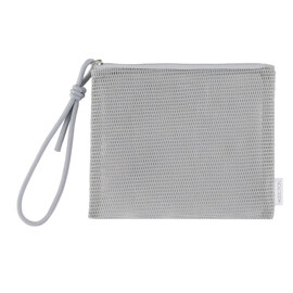 GRAY MESH POUCH
