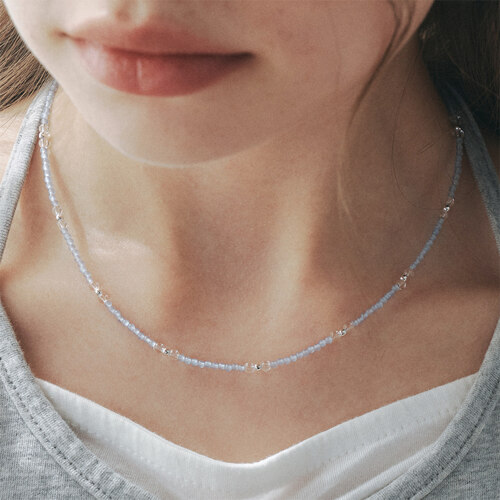 sugary beads necklace_blue