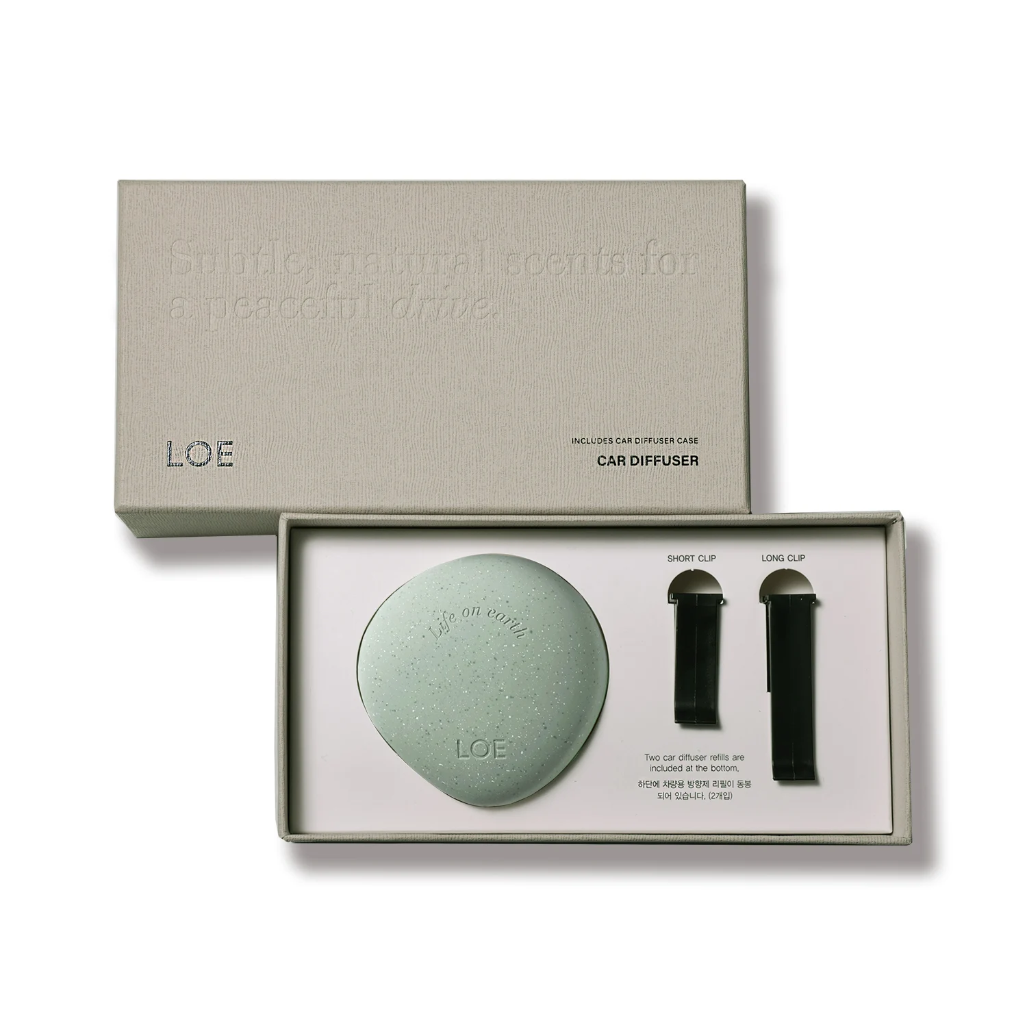 신세계인터넷면세점-로에-Candle_Diffuser_Aroma-써니브리즈 카 디퓨저 디럭스 세트 (케이스+리필 2개)