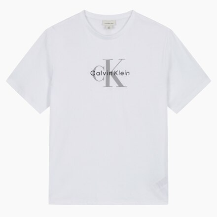 Men's Regular Fit Hero Monogram Logo Short Sleeve T-shirt - BRILLIANT WHITE