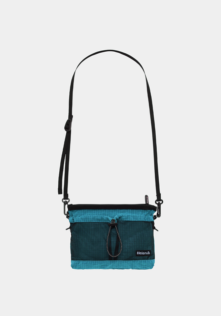 MESH POCKET SACOCHE_NYLON TEAL BLUE 斜挎包