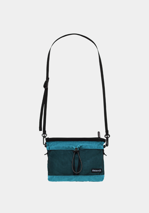 Mesh Pocket Sacoche Nylon Teal Blue