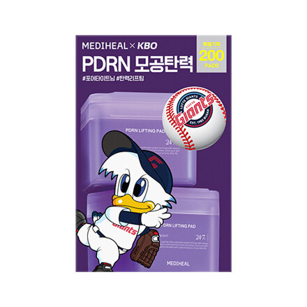 피디알엔 모공 탄력 패드 [KBO 에디션_롯데 자이언츠]_본품100매+리필100매