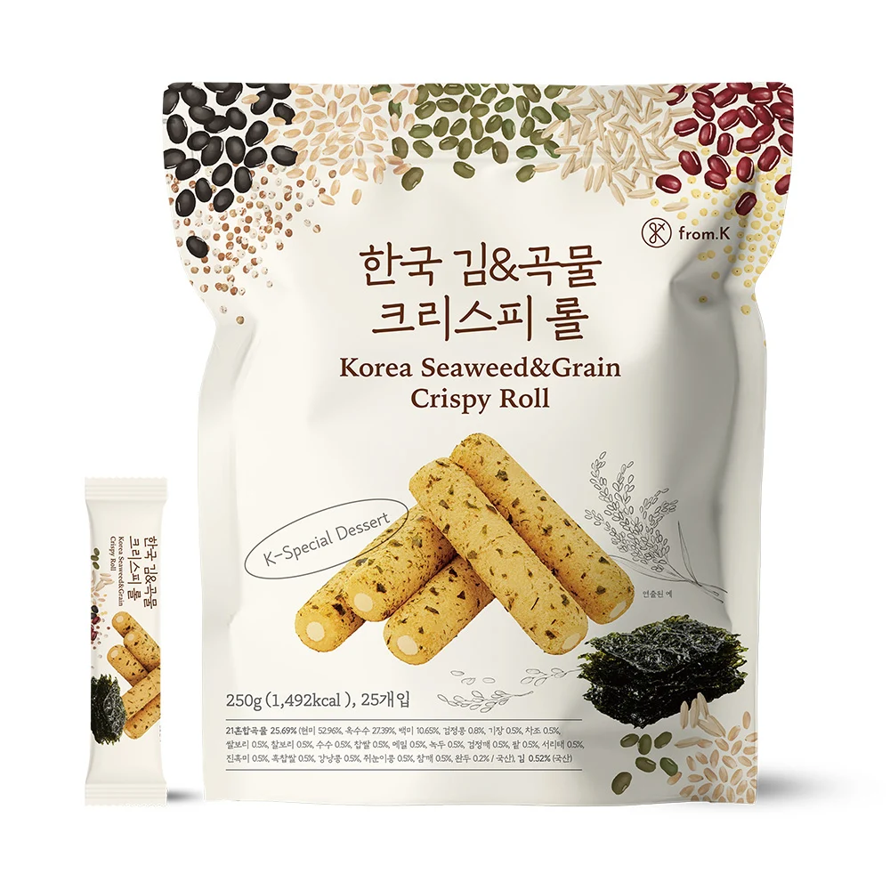신세계인터넷면세점-프롬케이-CookieSnack-[면세단독] 한국김&곡물크리스피롤 (250g, 25개입)