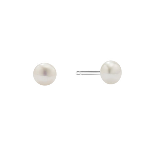 Deux.silver.70 / butter ball earring (4mm)