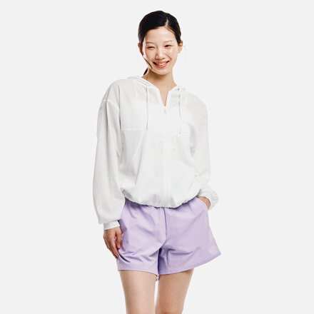 우먼 에센셜 커버업 집업 자켓(B6SWWJK001OWT)