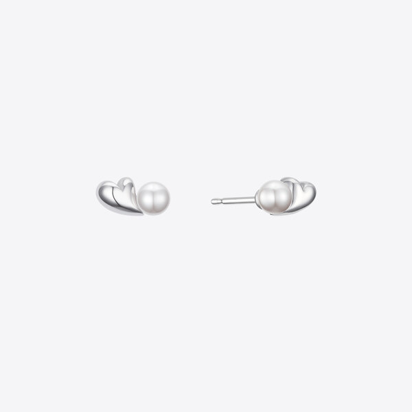 신세계인터넷면세점-미스그린-earring-벌룬 하트 커들 펄 귀걸이