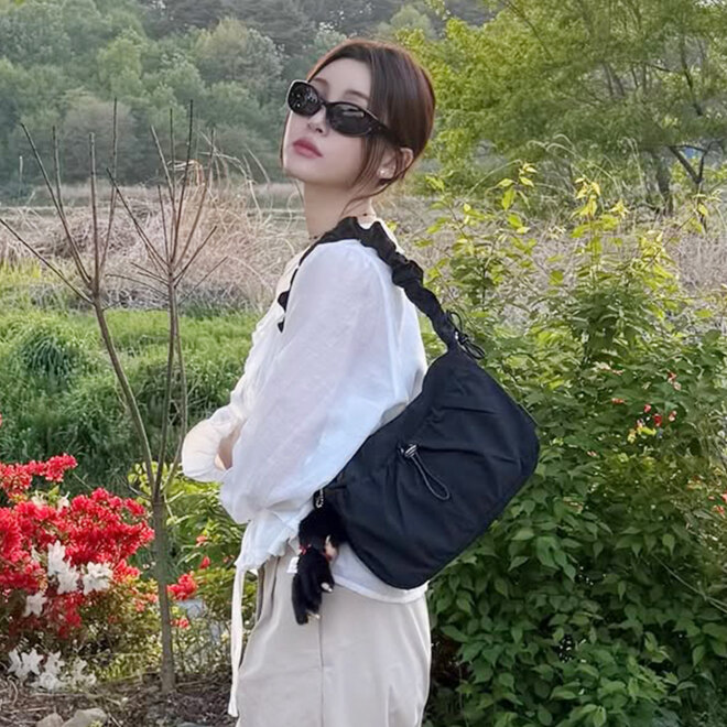 [17차리오더] 코지 스크런치 숄더백26_블랙