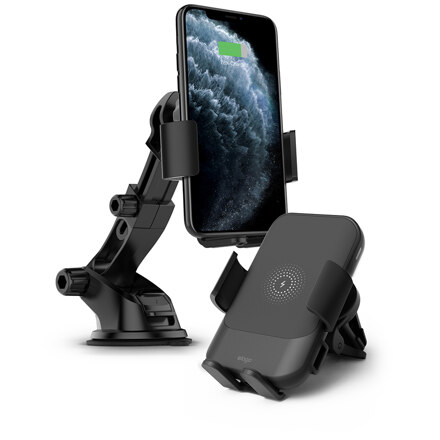 HIGH-SPEED WIRELESS CHARGING CRADLE FOR CARS (NEW) 车辆用手机支架黑色