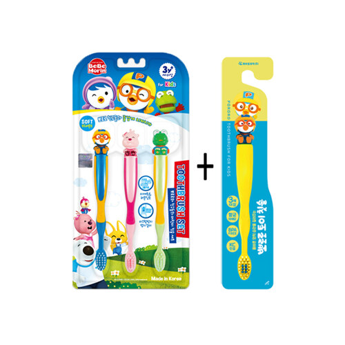 韩际新世界网上免税店-PORORO-DENTALCARE-儿童牙刷套装 3+1