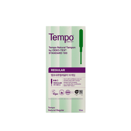 Tempo 天然系列 普通型卫生棉条 10P