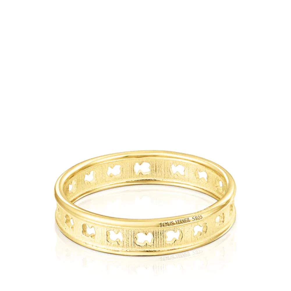신세계인터넷면세점-토스-ring-Silver vermeil TOUS Bear Row ring bear silhouettes