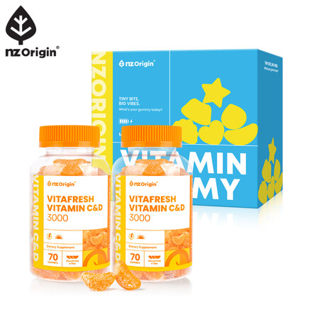 VITAFRESH 橘子果冻 维生素C&D 3000 2盒装 140粒 46天份
