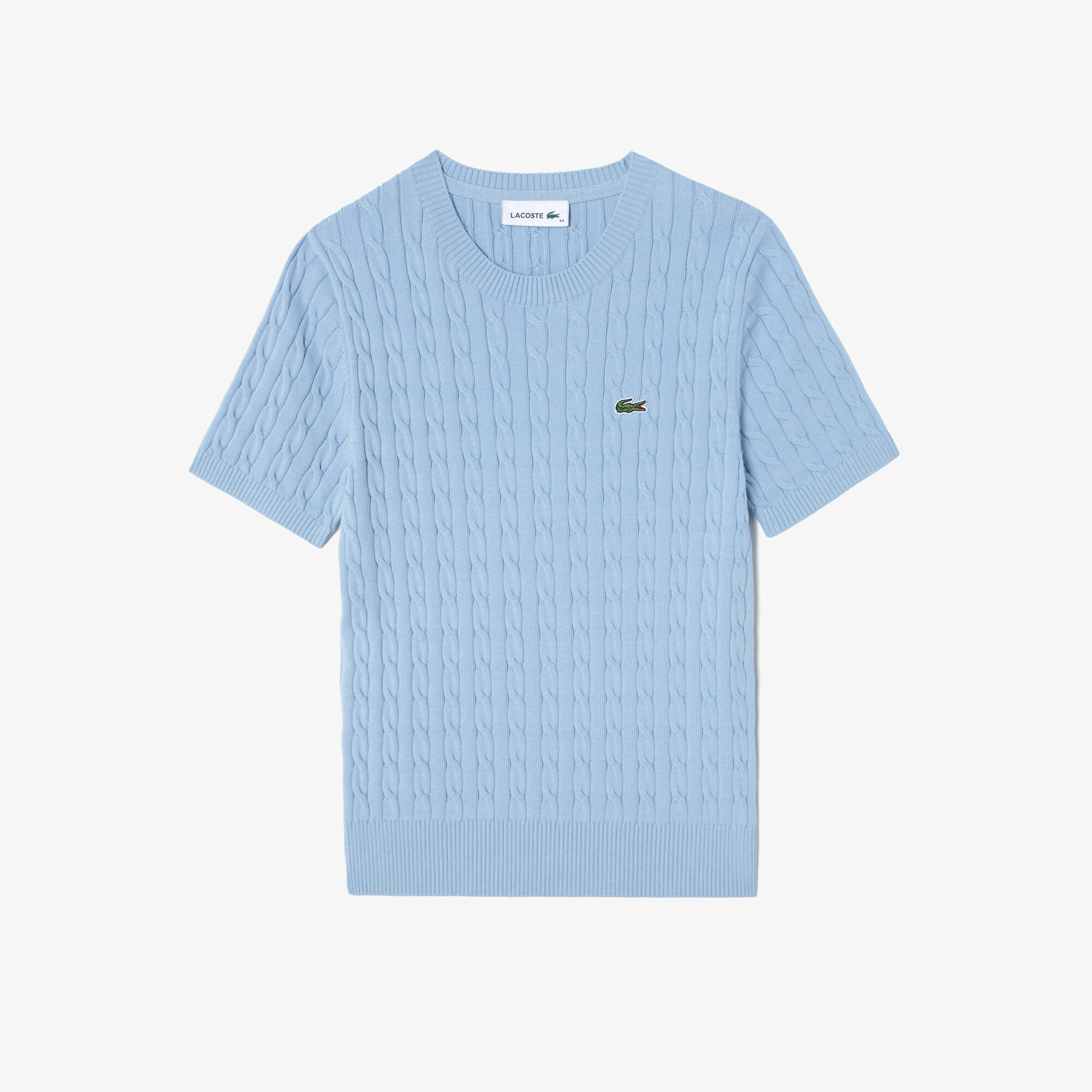 Cable Short Sleeve Crew Neck Pullover / 麻花纹短袖圆领套头衫