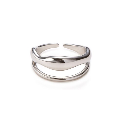 [수지, EXO 착용]bold two lines ring : White