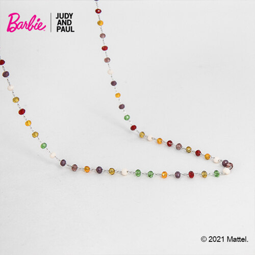 韩际新世界网上免税店-JUDY AND PAUL-首饰-[BARBIE X JUDY AND PAUL] Barbie multi color beads chain necklace -White Chain 项链