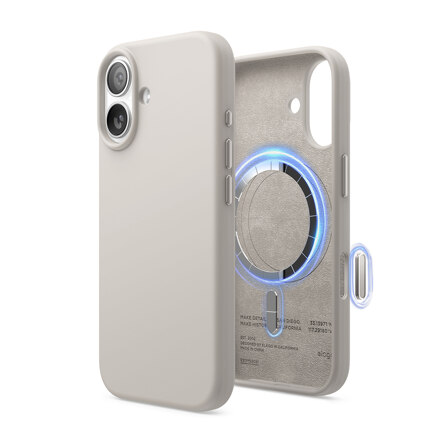 Elago iPhone 17 MagSafe Silicone Case - Stone | 手机壳