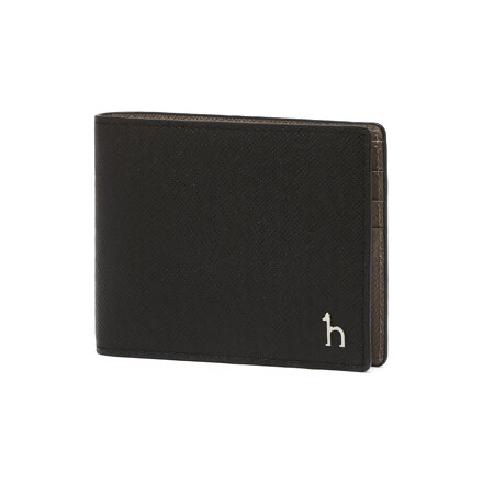 HJWA6E908BK Black Saffiano 牛皮钱夹