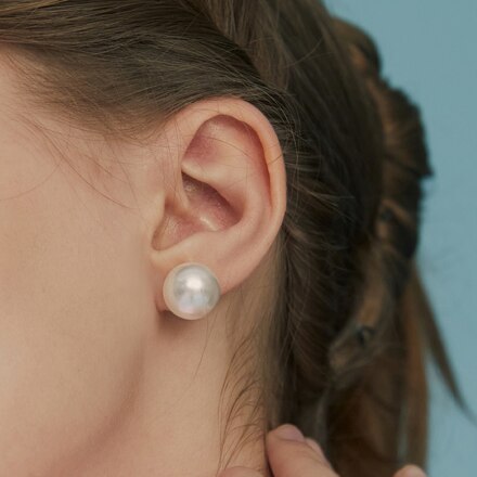 [태연, 김고은 착용] pumpkin pearl earring : 14mm