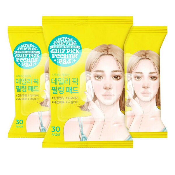 신세계인터넷면세점-아리얼-FacialCare-스트레스 릴리빙 데일리 픽 필링 패드_30매X3개