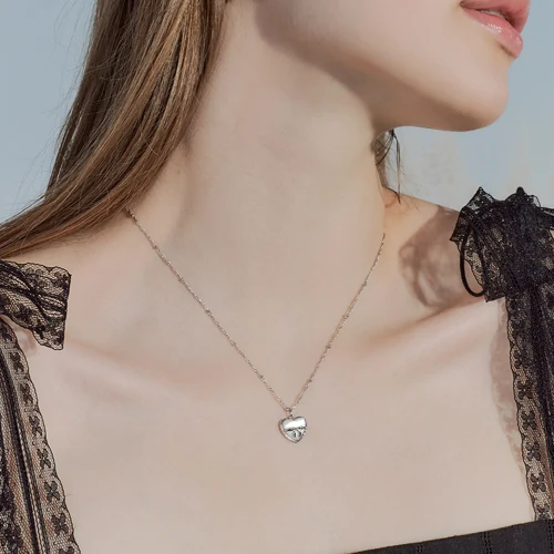 [金志垣（LIZ）, 曺薇娟, MINNIE同款]holiday heart necklace 项链
