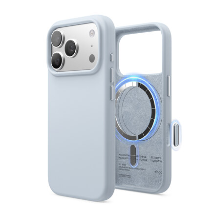 Elago iPhone 17 Pro MagSafe Silicone Case - Light Blue | 手机壳